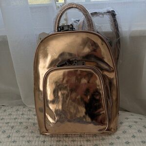 INC International Concepts Shiny Copper Backpack